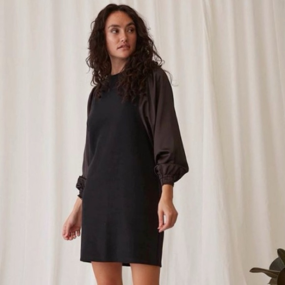 NWT Grey State Deep Black Lois Mini Dress Sz XS